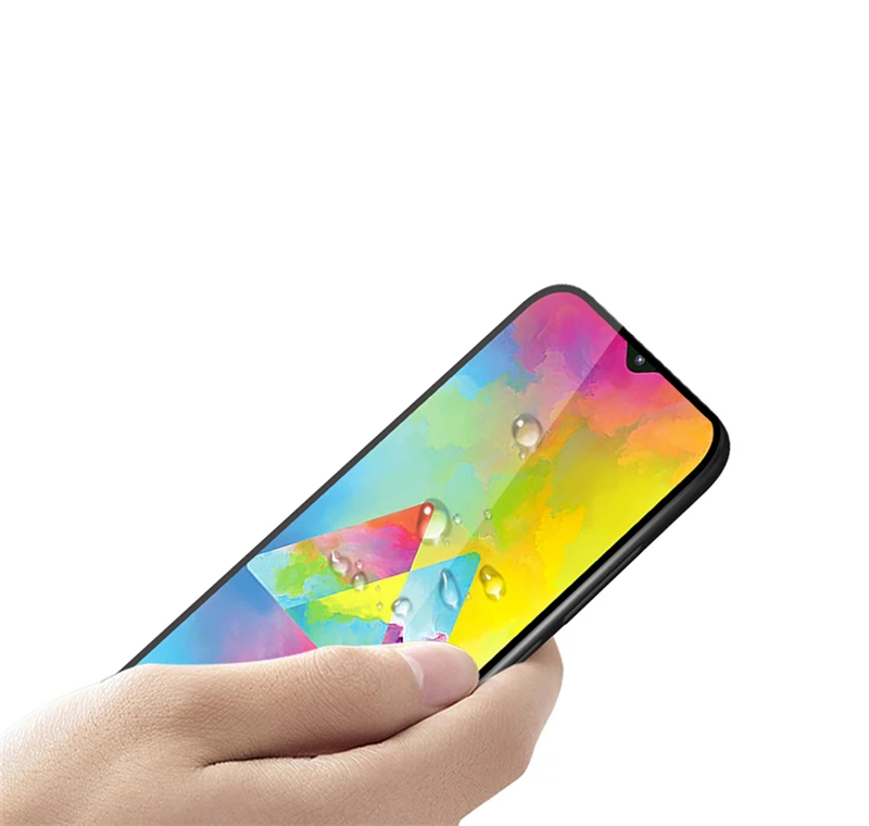 Protector de pantalla de vidrio para Samsung Galaxy M20, 2 unidades, pel&iacute;cula de cobertura de pegamento completo para Samsung Galaxy M20, pel&iacute;cula de vidrio para Galaxy M20-2
