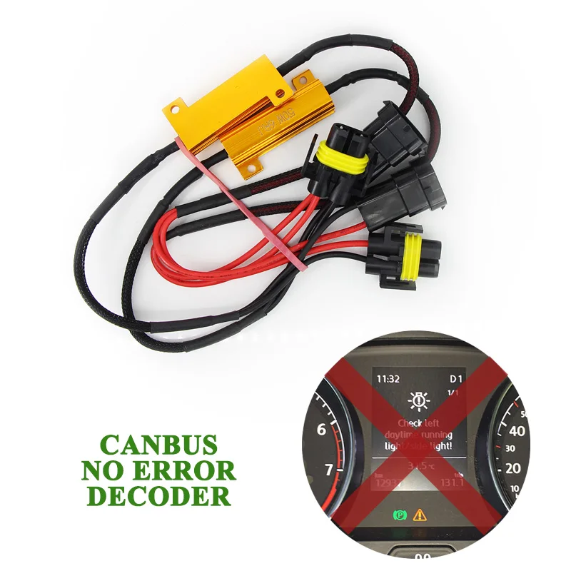 2x Led CanBus H8 H11 Противотуманные фары лампа + декодер дневная без ошибок DRL H16JP