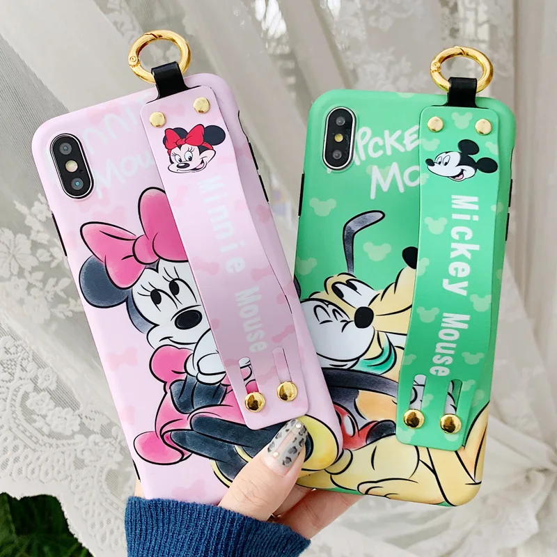 Для iphone XR XS max X милый ремешок на запястье мягкий чехол для телефона для iphone 8plus 7 7plus 6 6S 6p мультяшный чехол с ромашками