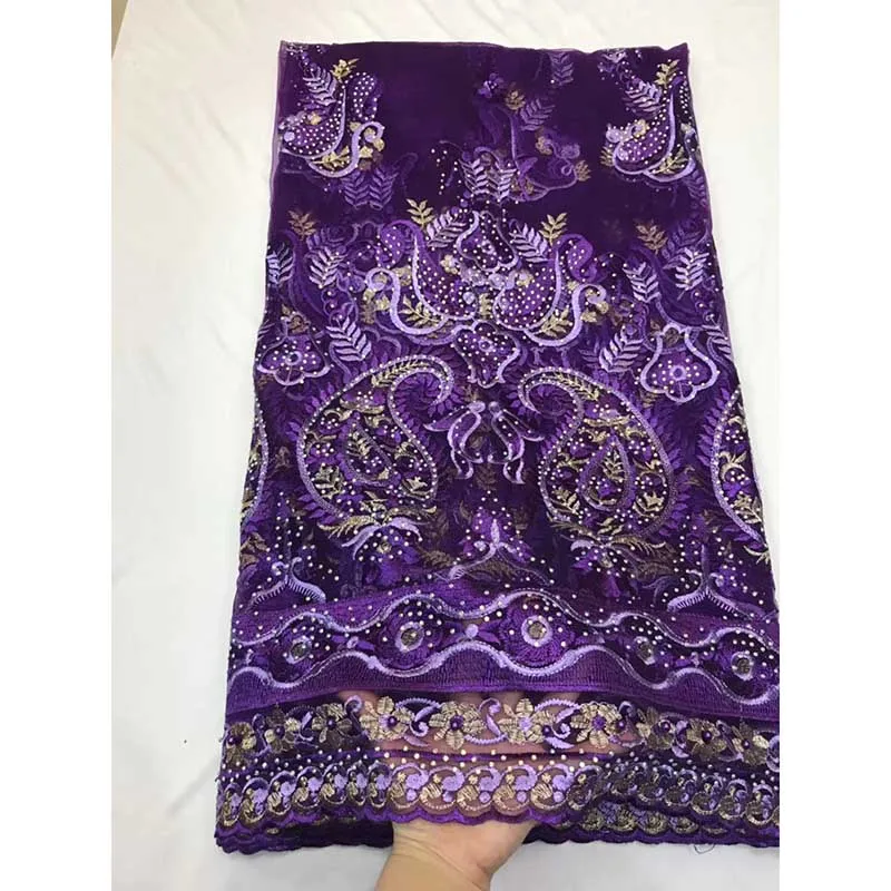 Стильный французский бисером тюль шнур кружевной ткани 2018 высокого качества