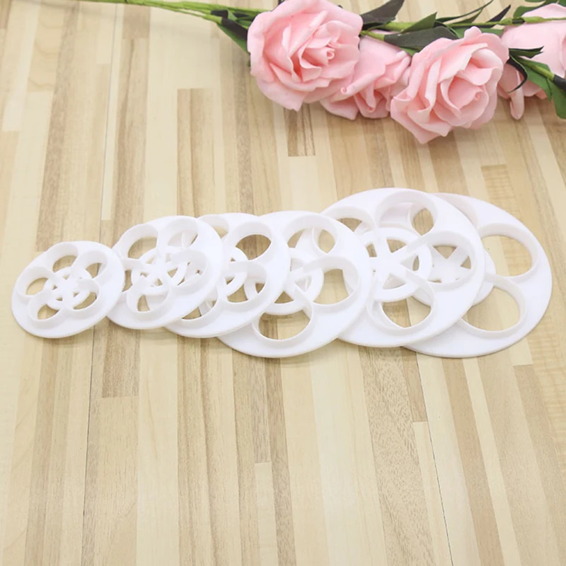 ENGDASH 6 шт./компл. Фондант Торт Sugarcraft цветок розы украшения DIY Cookie Плесень десен