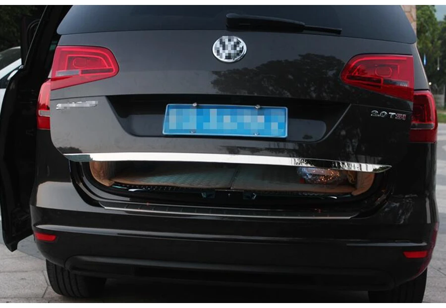 Для Volkswagen Sharan 2012 2013 Задняя Крышка багажника отделка багажника дверная ручка крышка багажника отделка яркое серебро