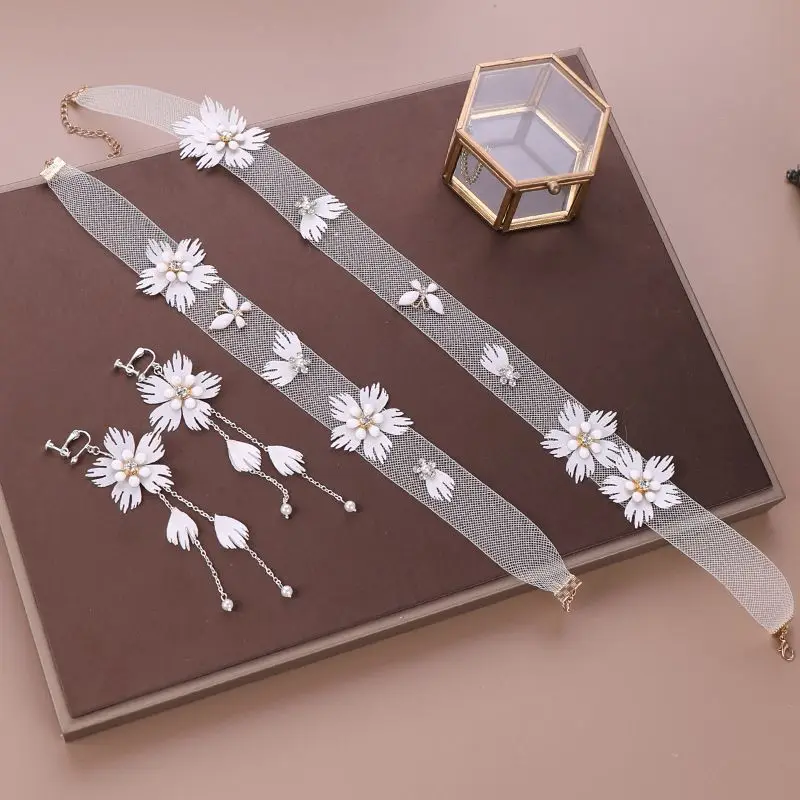 Комплект ювелирных изделий лидер продаж сетчатая повязка на голову с сережками