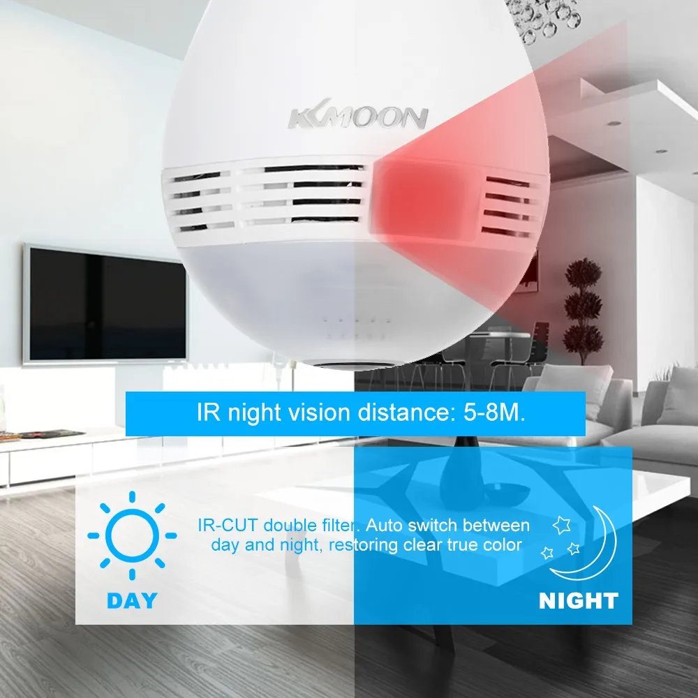 Мини Wifi ip-камера Беспроводная панорамная 1080 P Домашняя безопасность CCTV рыбий глаз