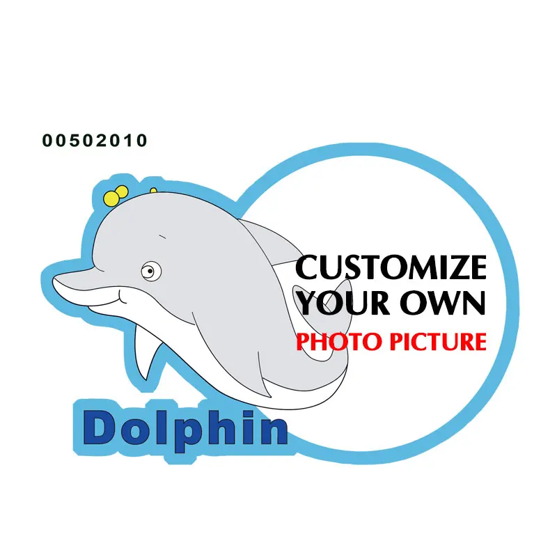 DIY Смарт Дельфин синий край МДФ деревянная фоторамка подгонянное изображение