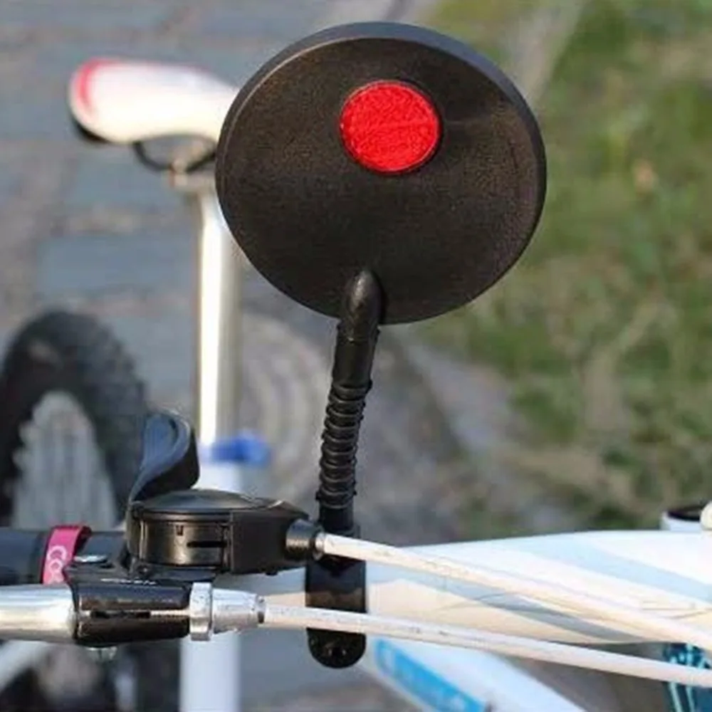1pc Bike Mirrors Bicycle Handlebar Flexible Rear Back View Rearview Mirror Black Free Shipping | Спорт и развлечения