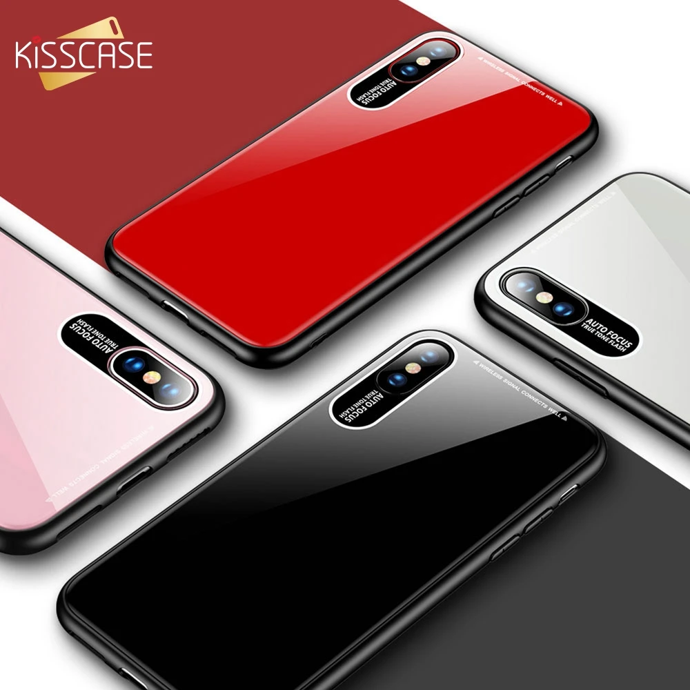 KISSCASE Unique Case For iPhone 8 7 XR Plus Fashion Glossy X 6S 6 XS Max protective Shell Cover |