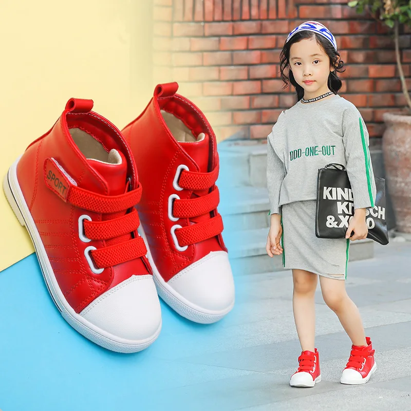 COMFY KIDS Sneakers Shoes For Children's Girls Artificial PU Leather Casual Fashion Flat With Boots Kids | Детская одежда и