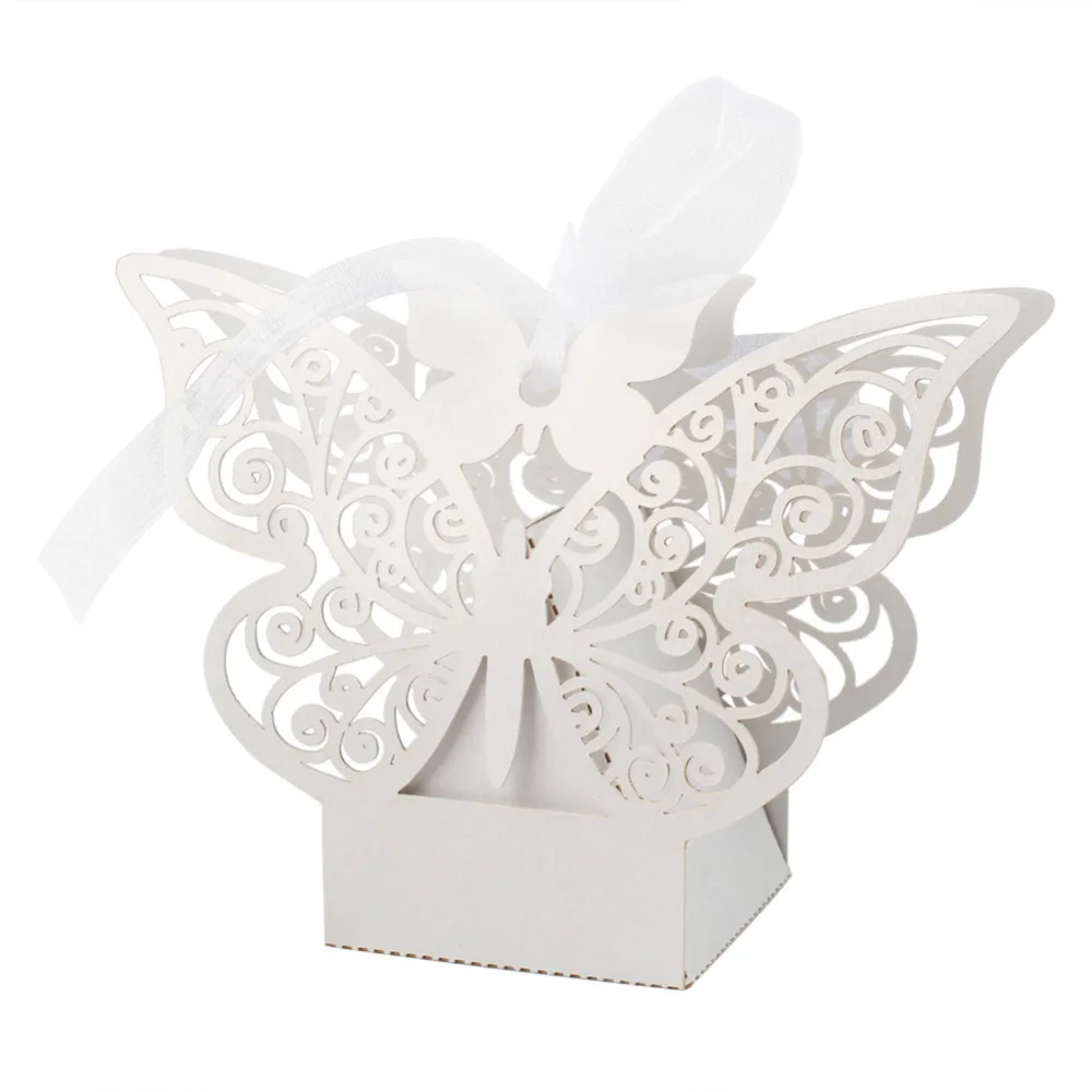Ourwarm 10 шт. свадебные сувениры бумажные упаковки для конфет коробка десерт