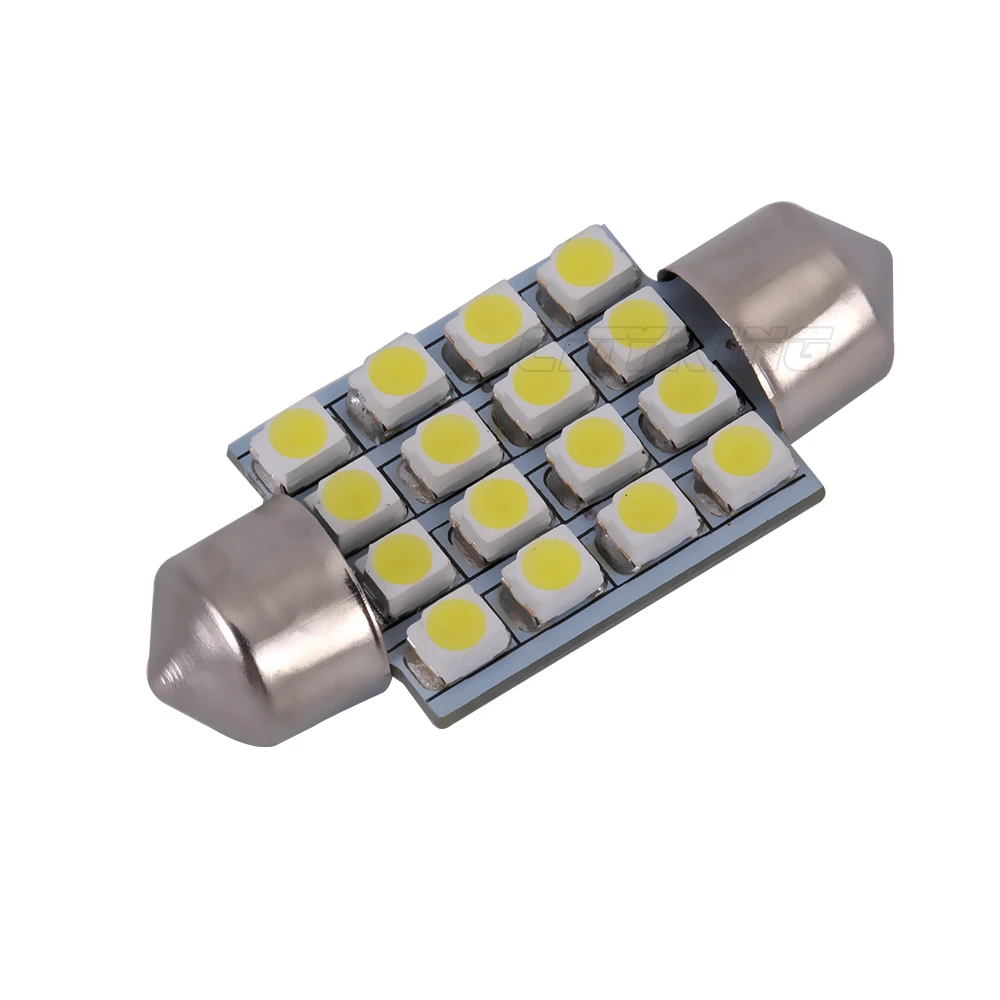 Супер белый Festoon led 16smd 1210 3528 Светодиодный купольный светильник 36 мм 39 41 31
