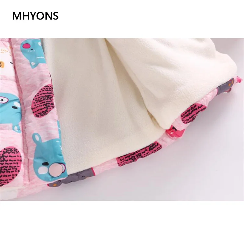 Новинка года; зимняя куртка для мальчиков; модное пальто с героями мультфильмов для девочек; детская зимняя плотная теплая Повседневная Верхняя одежда с цветочным принтом; детские куртки