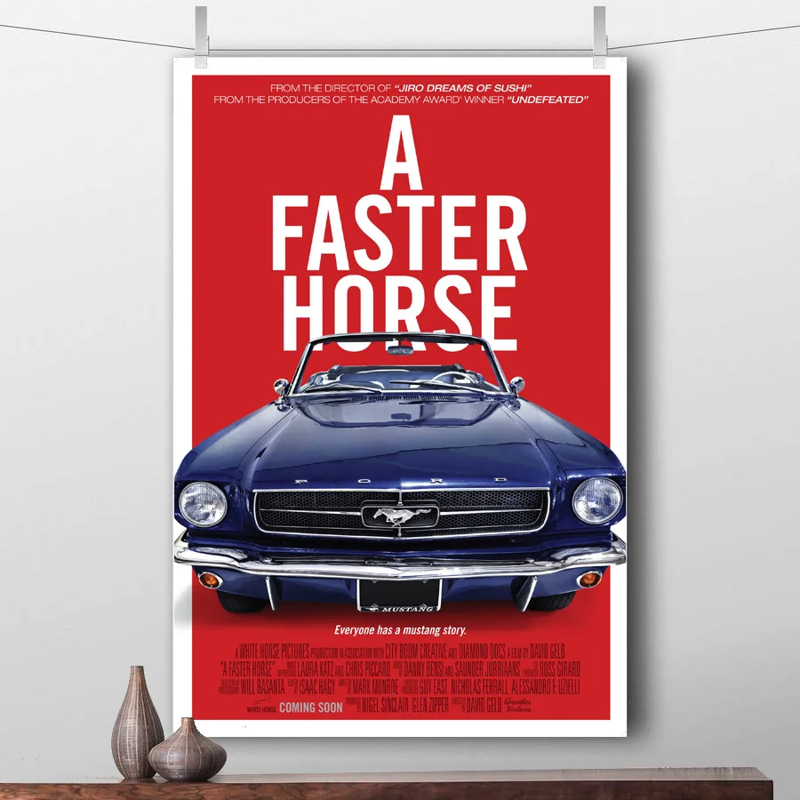 Фильм Плакаты Форды Mustang история классический автомобиль Wall Art Художественная