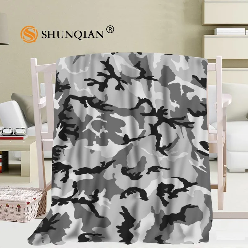 Новый прибытие персонализированного покрывала с камуфляжным фоном для дивана, портативного, мягкого, для путешествий на самолете, для взрослых дома.