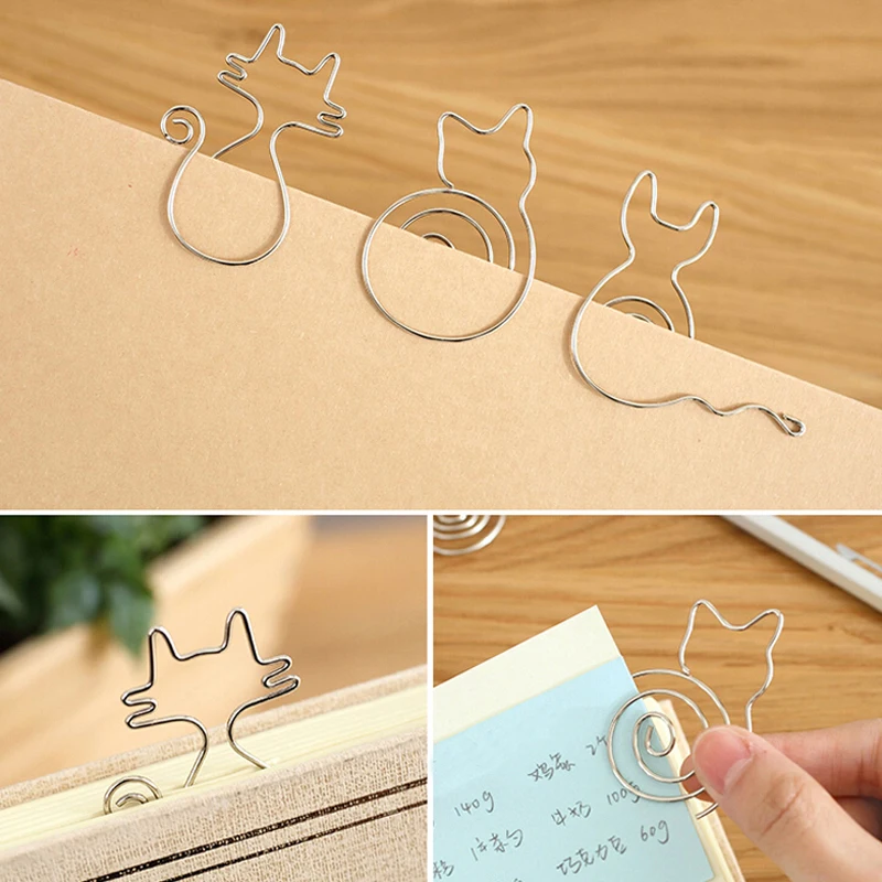 20 шт./лот креативные милые зажимы для бумаги Закладка зажим записей офиса