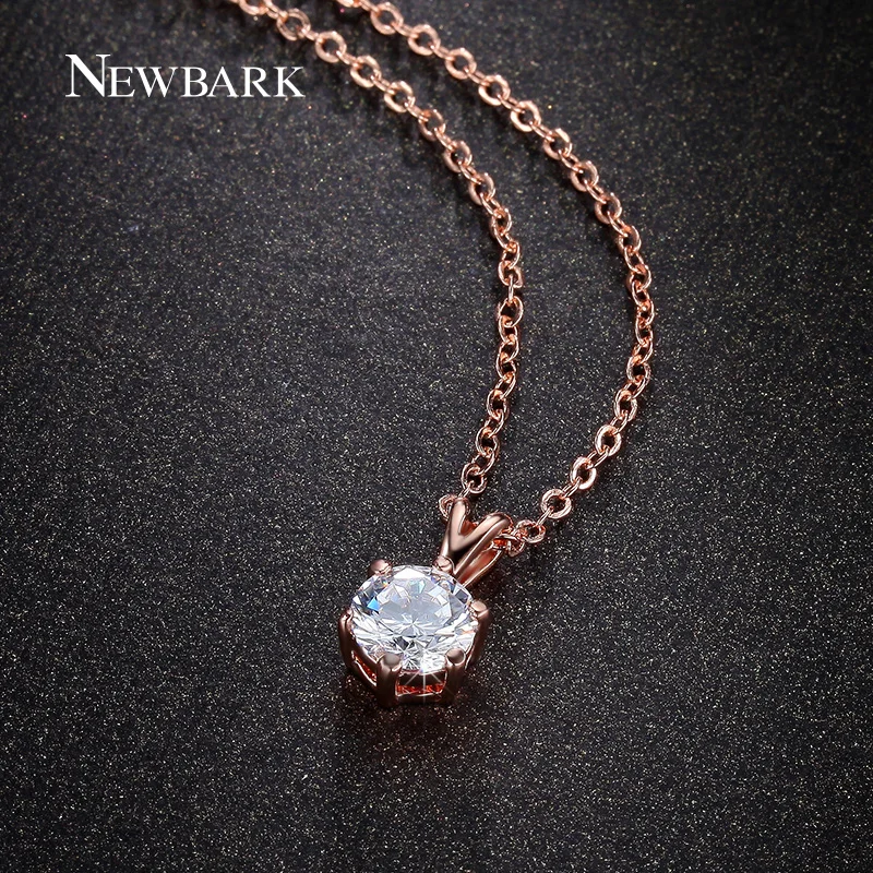 Newbark 8 мм CZ подвеска Цепочки и ожерелья сердца стрелы Solitaire Циркония Камень зубец
