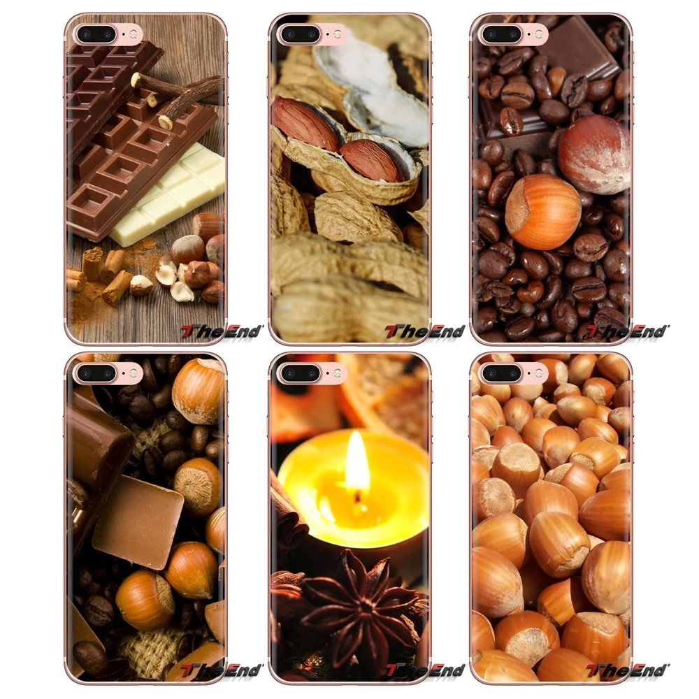 For Samsung Galaxy A3 A5 A7 A9 A8 Star A6 Plus 2018 2015 2016 2017 Soft Transparent Shell Covers Food Wallpaper Nuts |