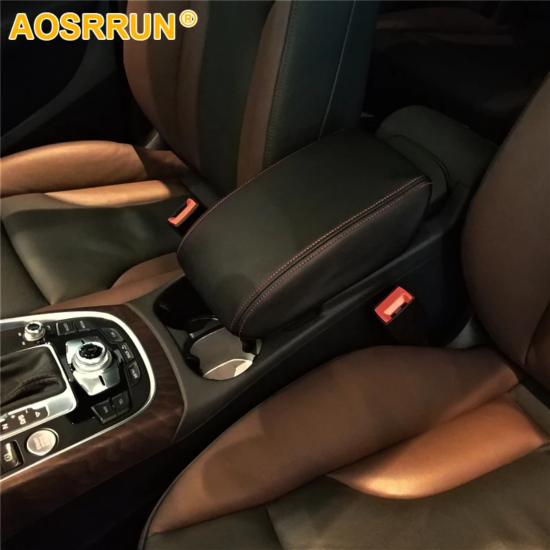 AOSRRUN из искусственной кожи автомобиль Подлокотник Обложка автомобильные