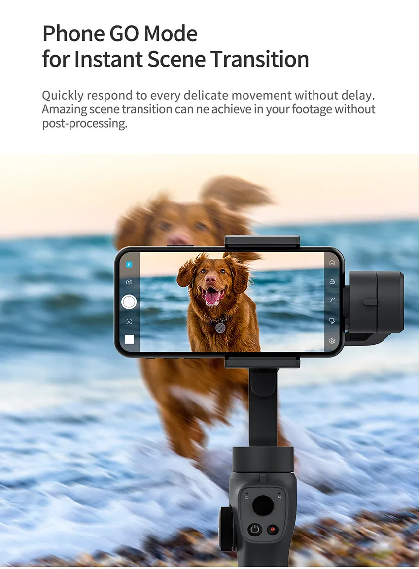Funsnap Capture2 3 оси ручной карданный стабилизатор для GoPro 7 6 5 sjcam eken Yi Экшн-камера/смартфон мобильный телефон iphone