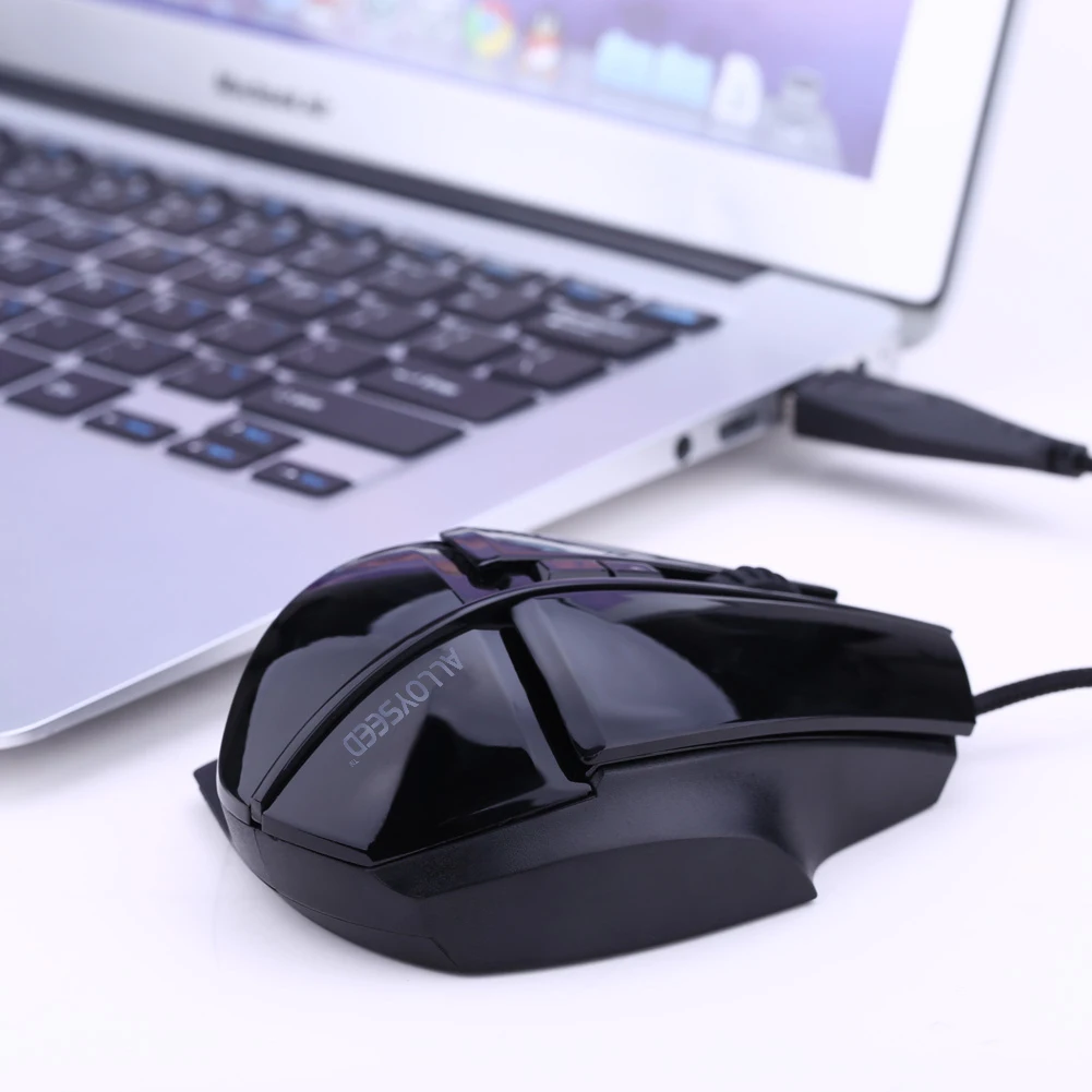 ALLOYSEED, Проводная игровая мышь, USB, оптическая геймерская мышь, 7 кнопок, компьютерная мышь, геймерские мыши, 3200 dpi, профессиональные игровые мыши