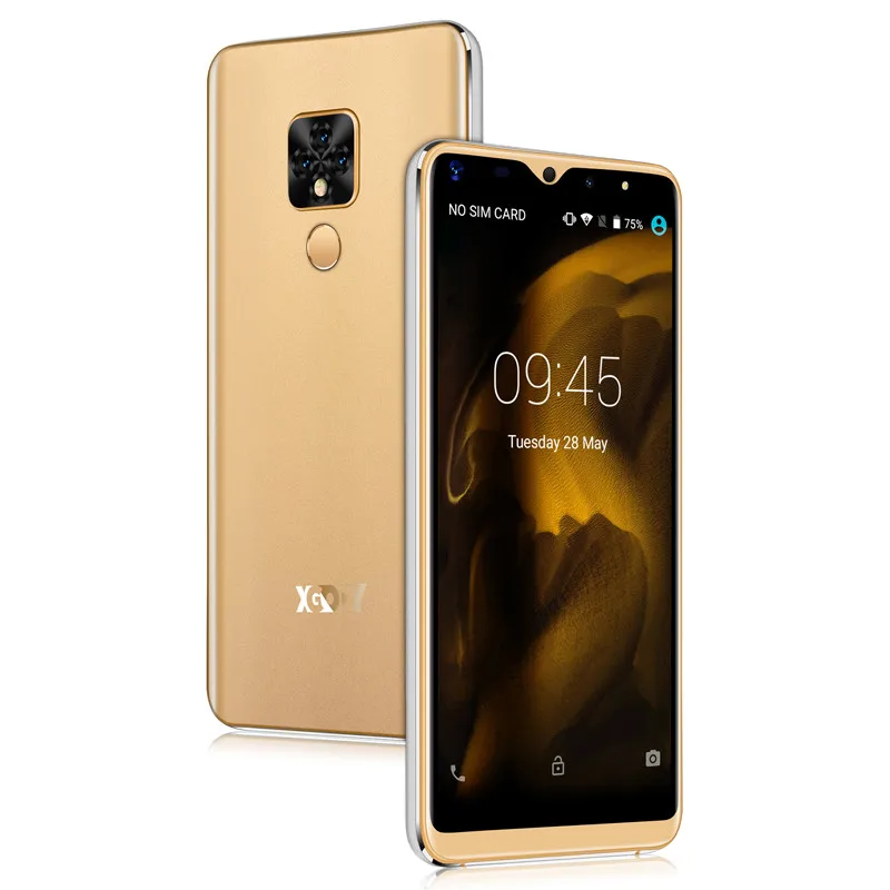 Gold XGODY mate 20 Мини-смартфон 5," 18:9 Android 9,0 Face ID 1 Гб+ 16 Гб четырехъядерный мобильный телефон 2500 мАч 3g Две sim-карты 5Мп мобильный телефон - Цвет: Gold