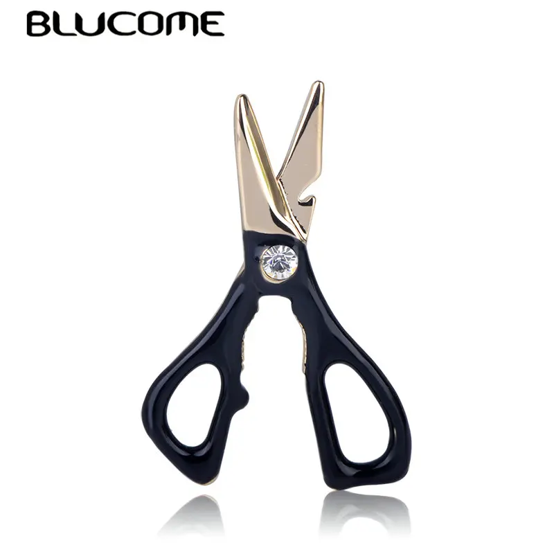 Женская/Детская Металлическая Брошь Blucome черная эмалированная брошь в форме