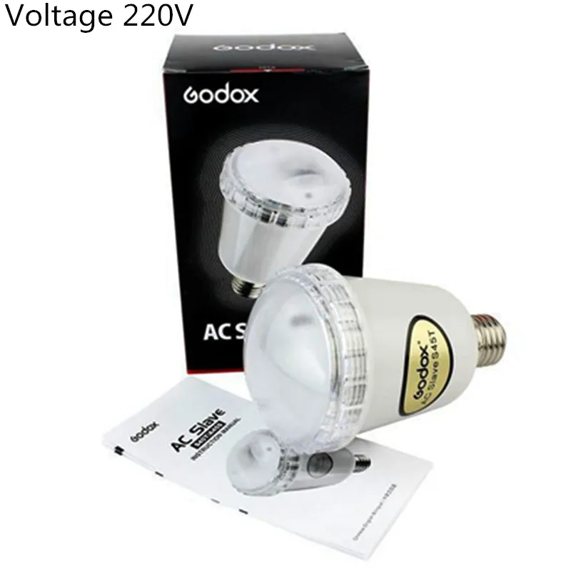 220V Godox S45T Фотостудия E27 винт AC Slave Студия Вспышка стробоскоп лампочка светильник 110 V/220 V светильник для фотографии s - Цвет: 220V