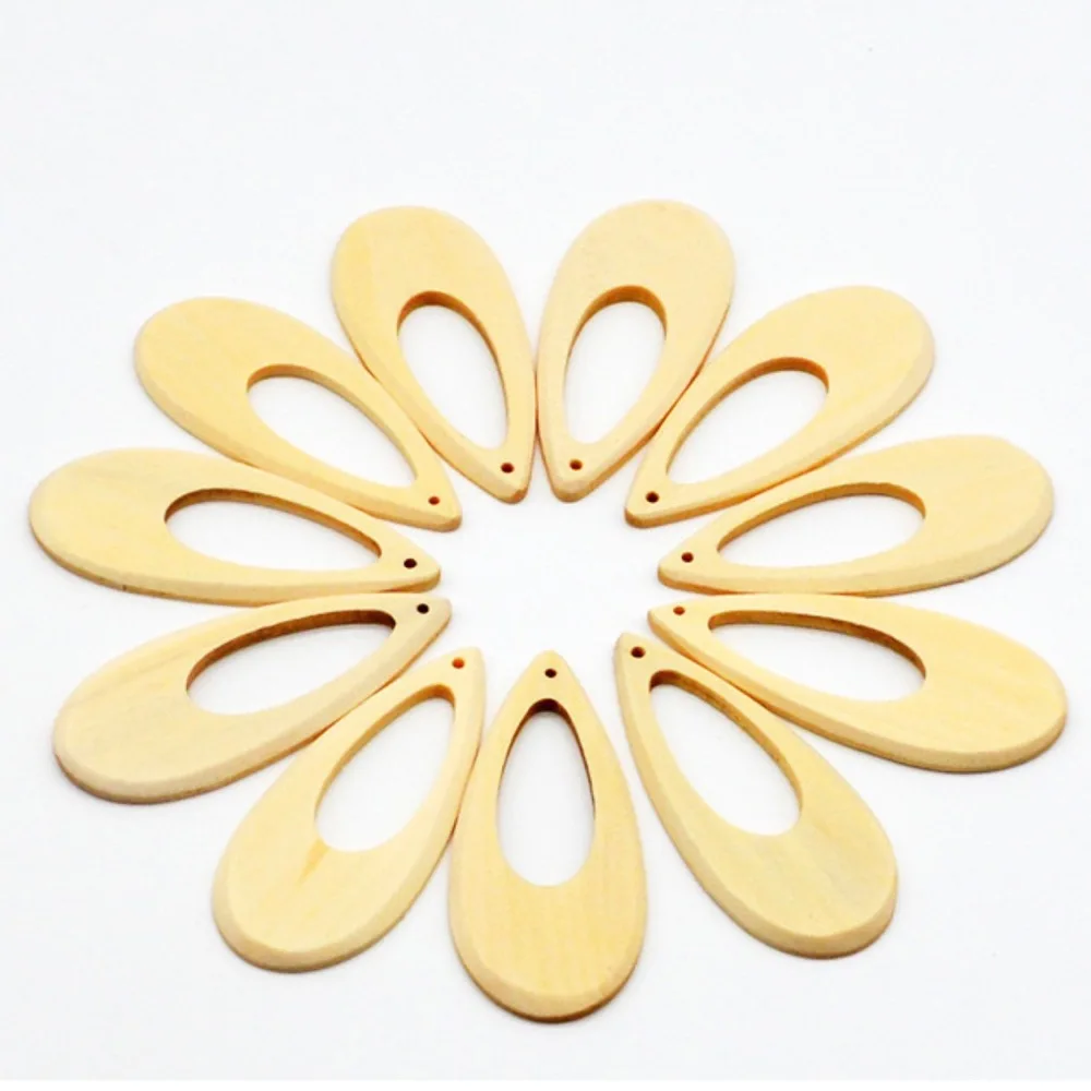 Полигональные серьги гвоздики REGELIN в форме капли/кубовидные деревянные для