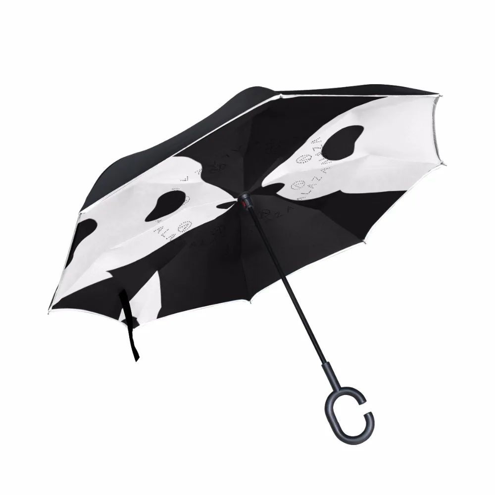 Зонт двухслойный автомобильный с защитой от ветра и дождя|reverse umbrella|umbrella doublepanda