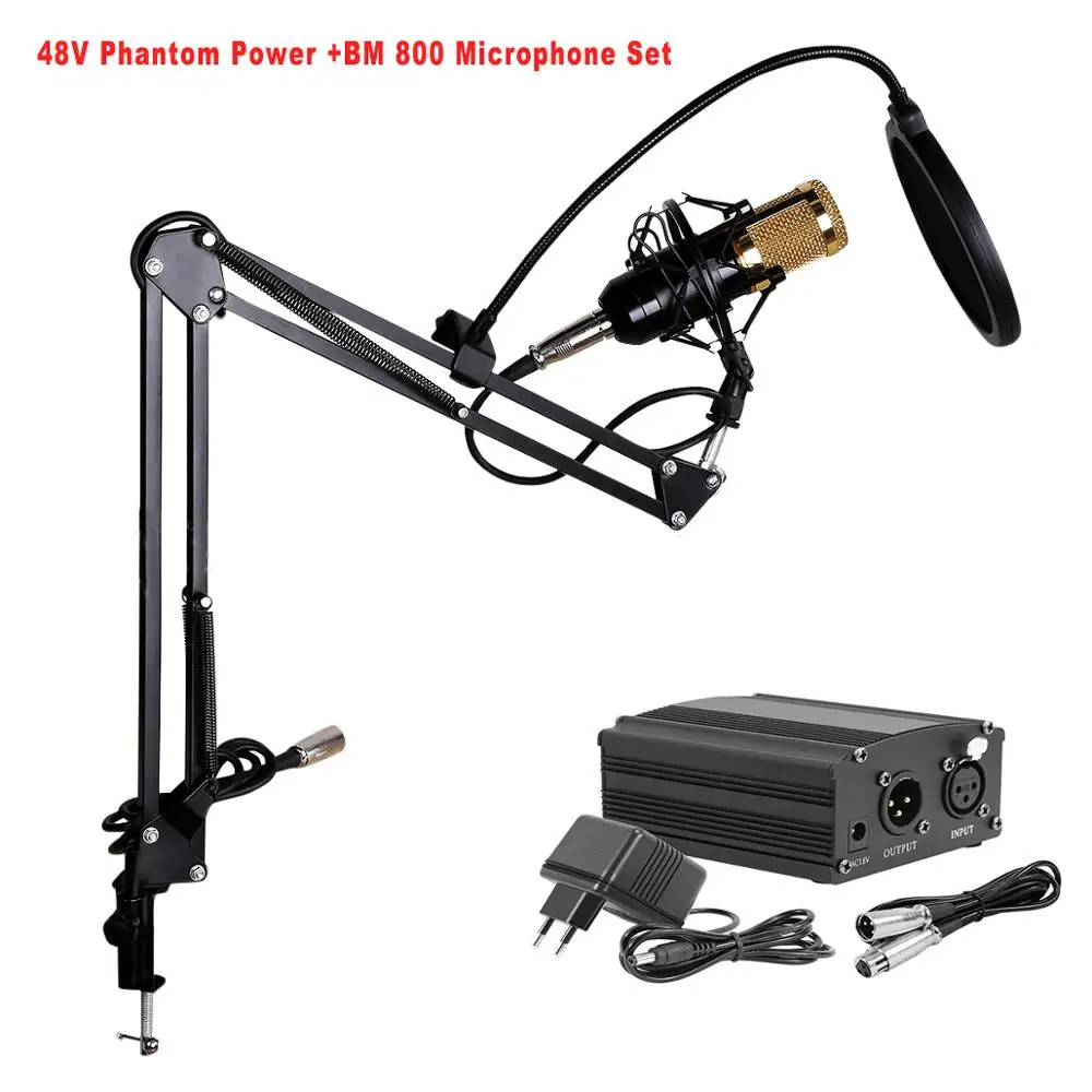 Набор студийный с микрофоном BM 800 профессиональный конденсаторный микрофон со