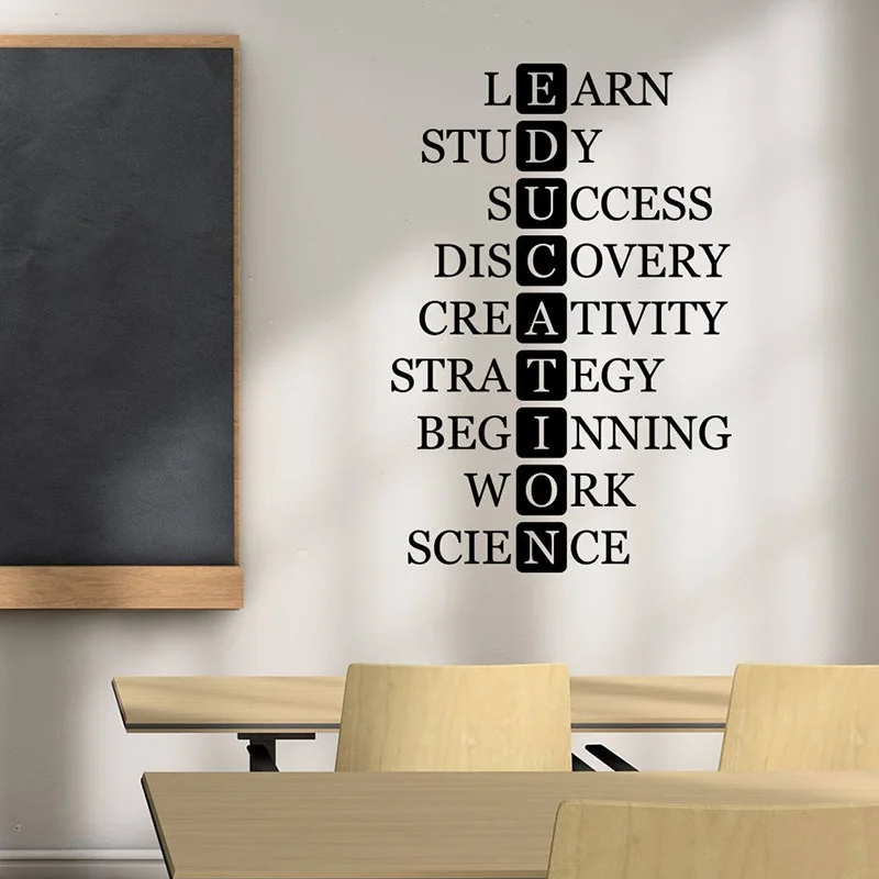 

Classroom Decoration Wall Decals Education Quote Wall Sticker Decor Motivational Vinyl Wall Art Murals For School L767