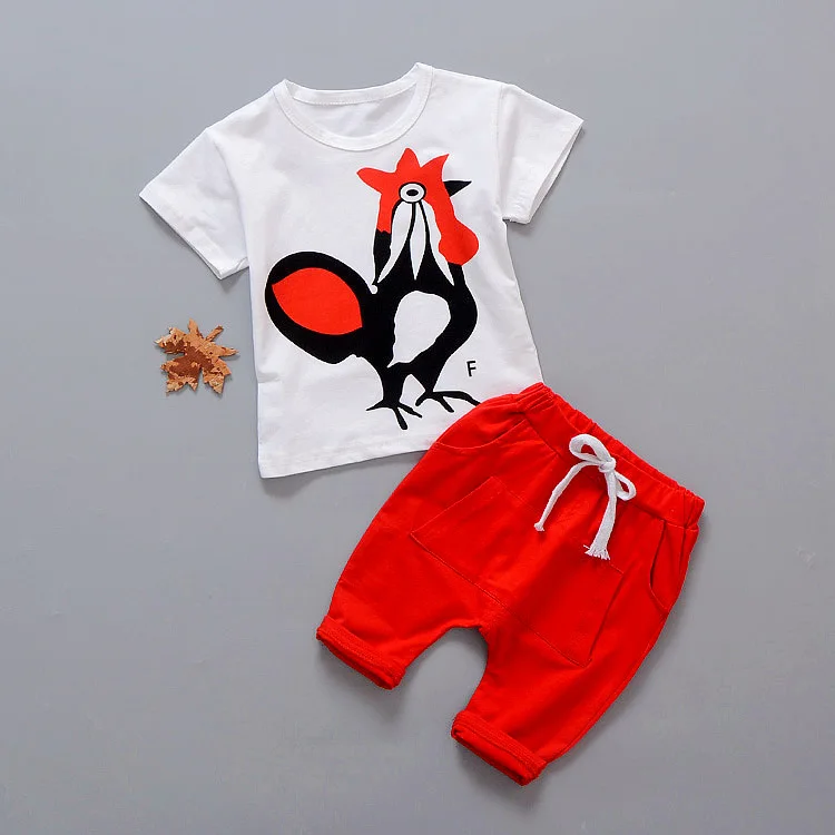 Малыш Мальчики Одежда Набор Хлопка С Коротким Рукавом Футболки + Шорты Наборы Для