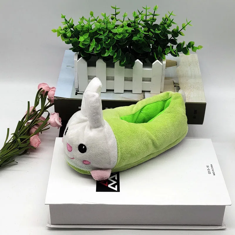 Rabbit  Cute Animal Slipper For Women Girls Fashion Kawaii Fluffy Winter Warm Slippers Woman Cartoon House Slippers Funny Shoes
