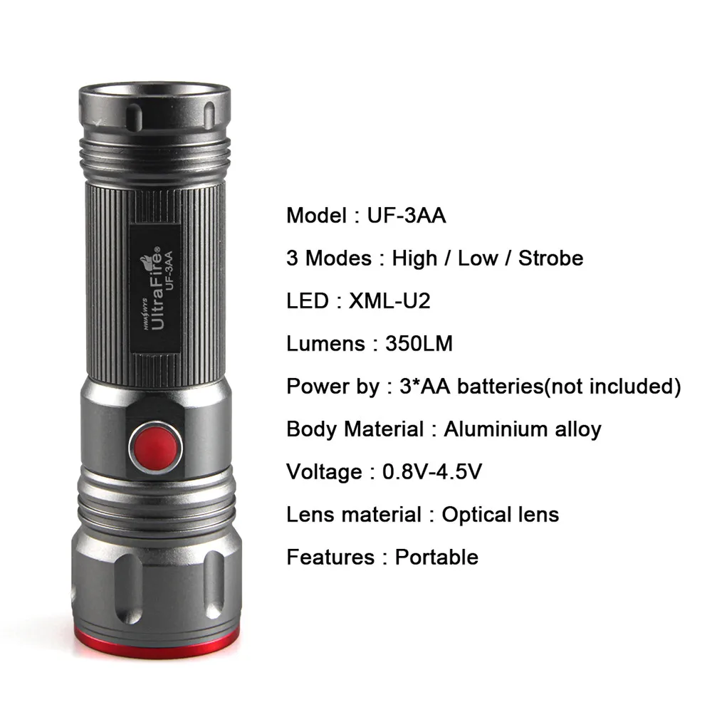 Светодиодный фонарь Ultrafire 3 mode поворотный масштабируемый светодиодный фонарик