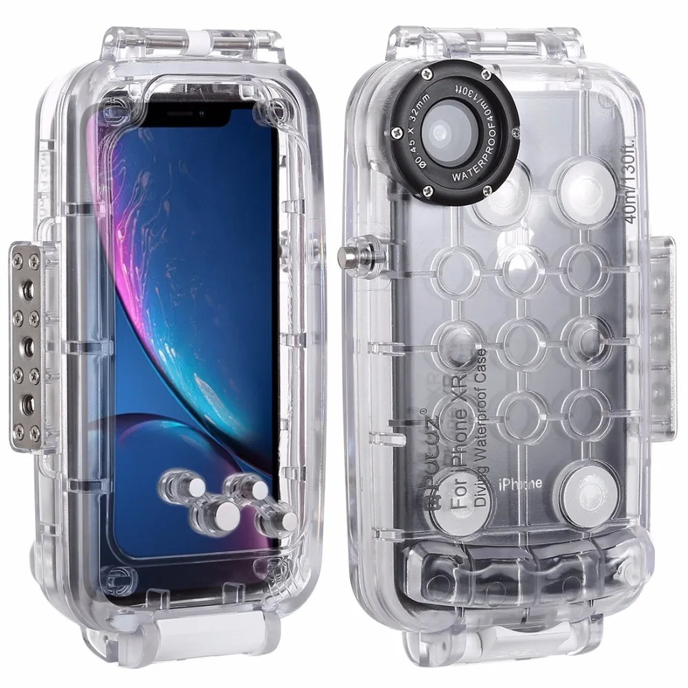 PULUZ 40 м/130 футов Водонепроницаемый чехол для iPhone 7 8 7P 8P XR XS MAX huawei P20 P20 Pro Galaxy S9 s9+ чехол для подводного плавания