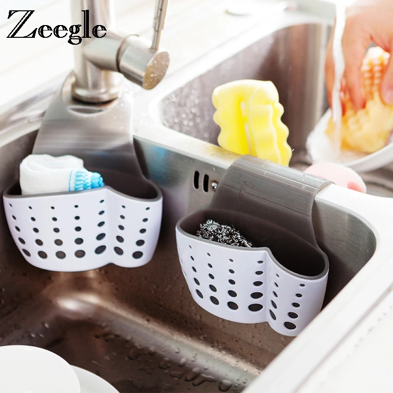 Домашняя кухонная подвесная сливная сумка Zeegle корзина для хранения в ванной