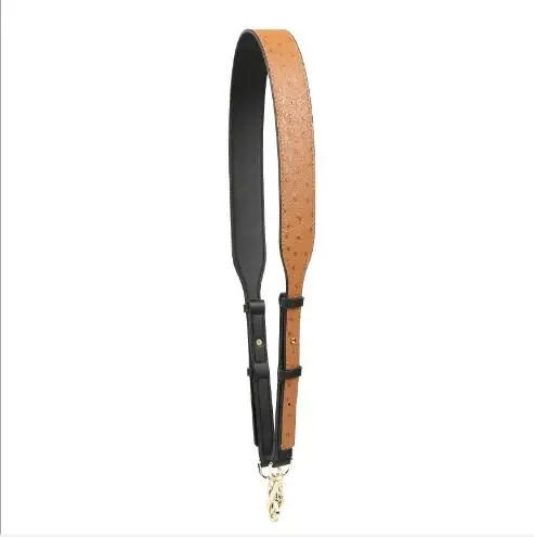 Ostrich brown Модная сумка из спилка с леопардовым дизайном, регулируемый ремень для сумки, трендовая ручка для сумок, аксессуары - Цвет: Ostrich brown