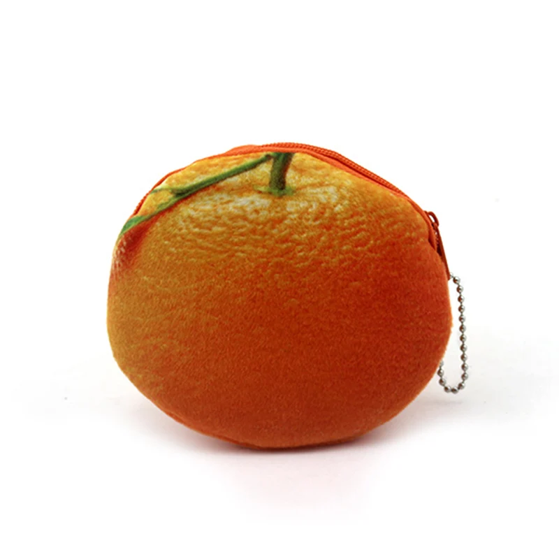 

3D Printing Fruits Women Children Girls Cotton Coin Purses Holders Zipper Money Bag Pouch Kids Small Wallets Coin Bank Case