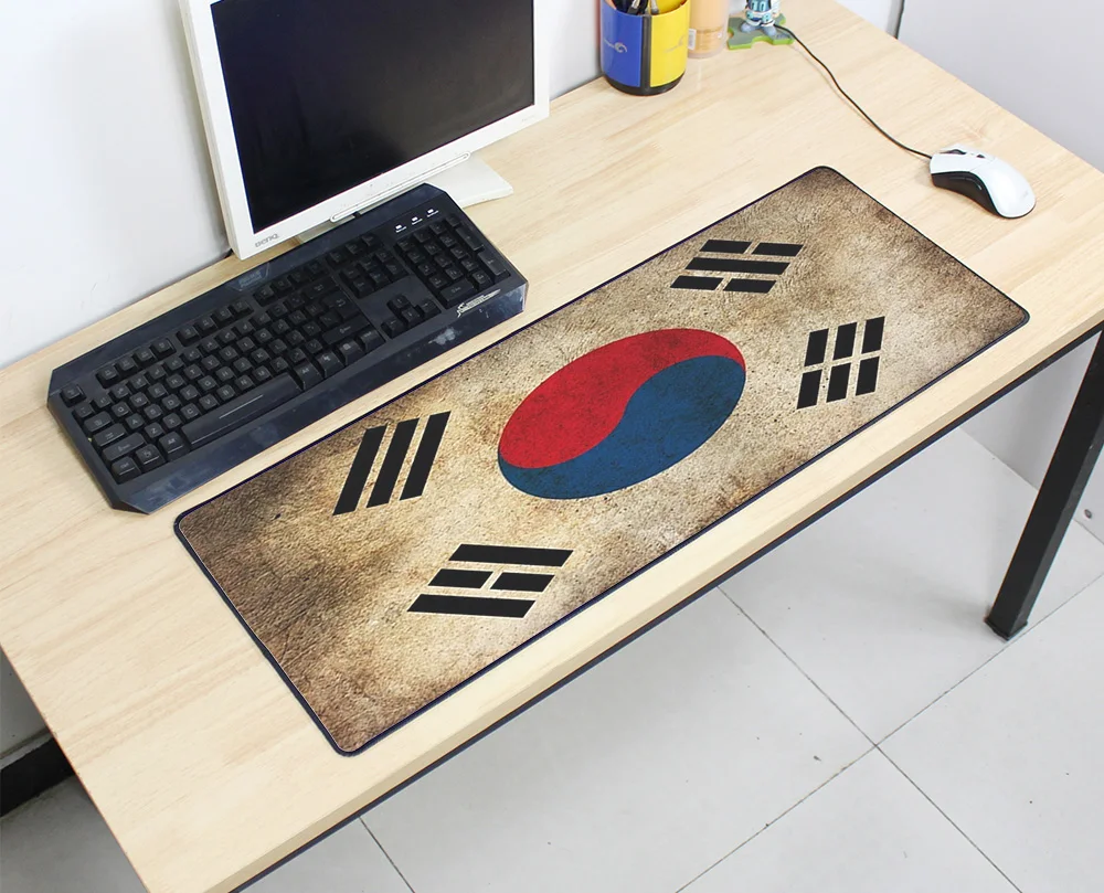 Лидер продаж винтажный игровой коврик для мыши простой удлиненный UKUSKorea флаг
