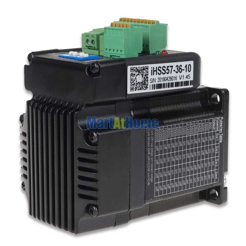 IHSS57-36-10 CNC закрытый цикл NEMA 23 интегрированный шаговый двигатель с шаговым