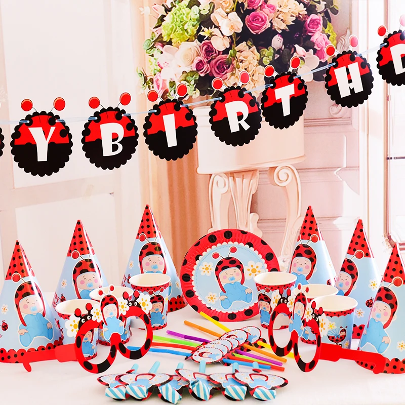 Children's birthday theme cutlery set party decoration disposable environmental protection | Дом и сад
