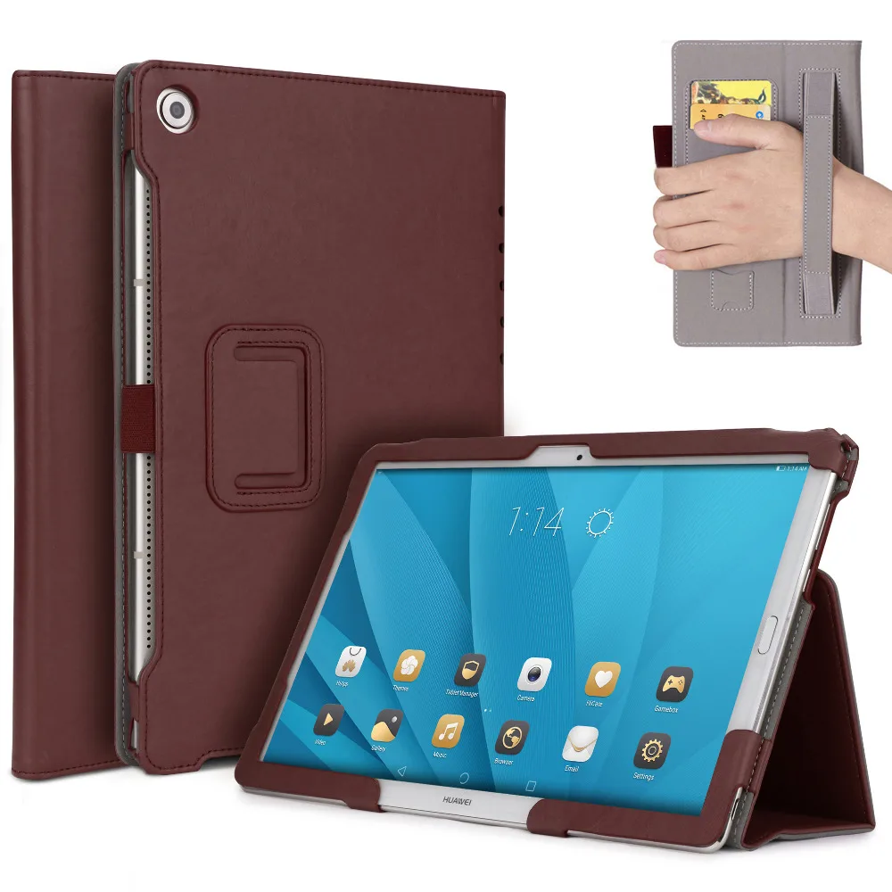 Кожаный чехол-подставка из воловьей кожи Магнитный смарт-чехол для Huawei MediaPad M5 10 8