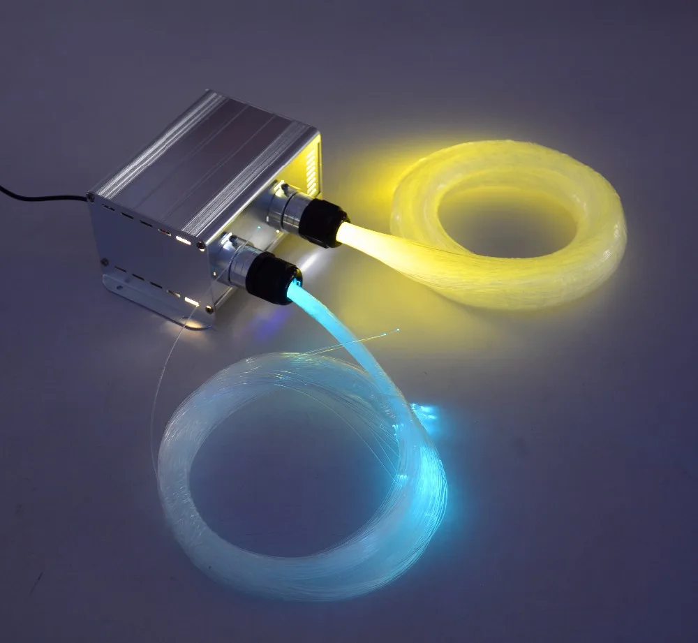 7 Вт * 2 отверстия LED RGB световой двигатель с мерцающими и съемными звездными