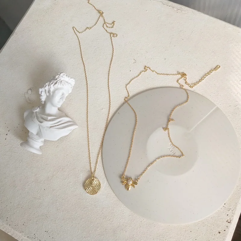 TOTALALLY golden polished ожерелье Настоящее Серебро S925 пробы Модный Круг/ожерелье с кулоном