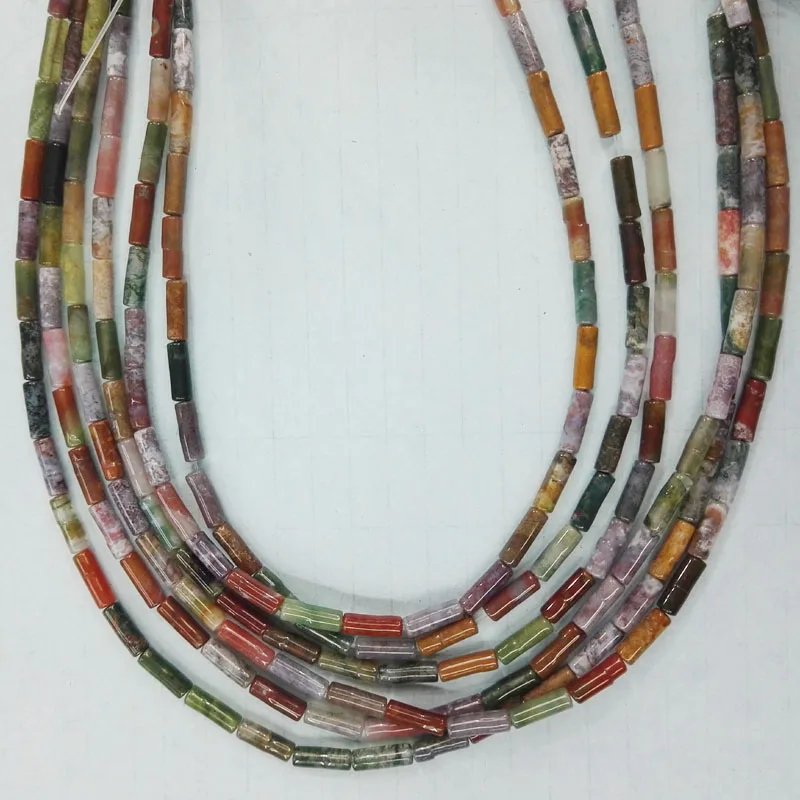 Модные бусины из натурального оникса в форме трубки Индии для изготовления