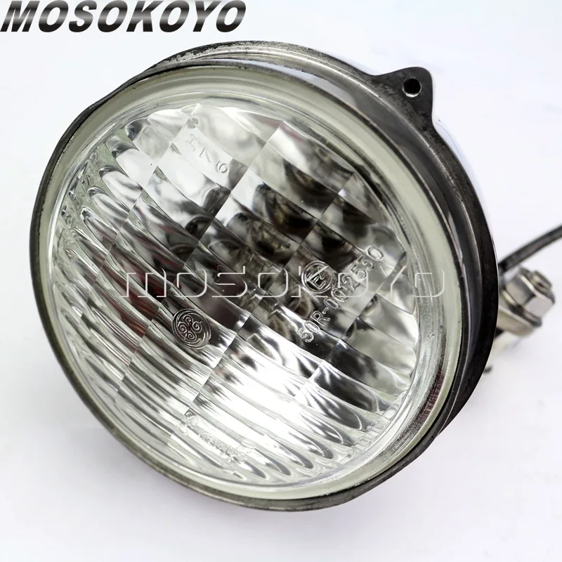 Фара мотоциклетная H4 12 В 4 5 дюйма для Harley Cafe Racer Chopper Touring Sportster Road King Street Glide |