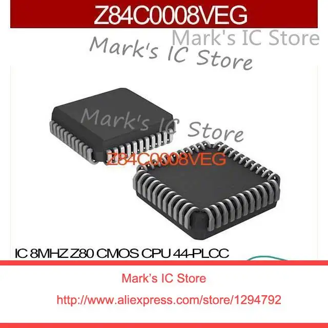 Z84C0008VEG IC 8 МГц Z80 CMOS CPU 44 PLCC 0008 Z84C0008 Z84C0008V Z84C0008VE 0008V|cpu z80| |