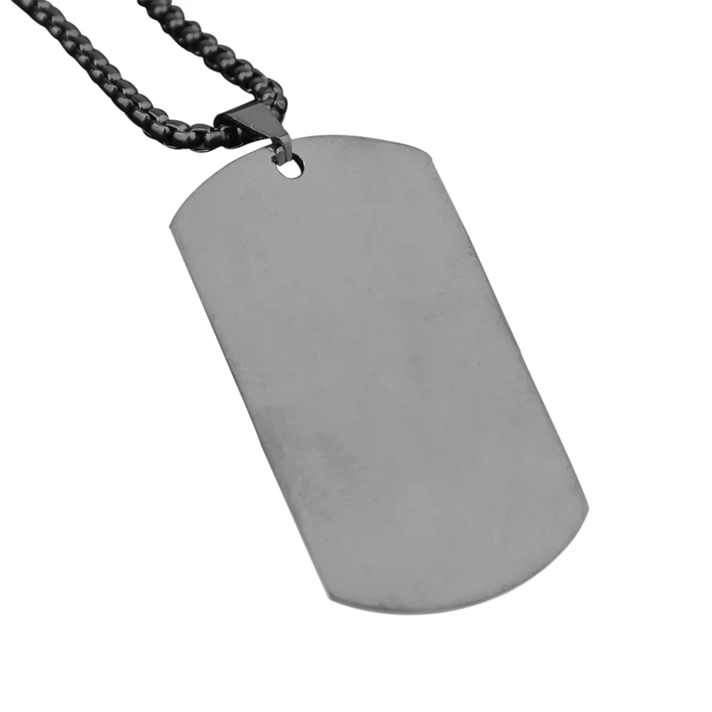 Армия Dog Tag настоящие мужские Титан Сталь кулон цепи Цепочки и ожерелья