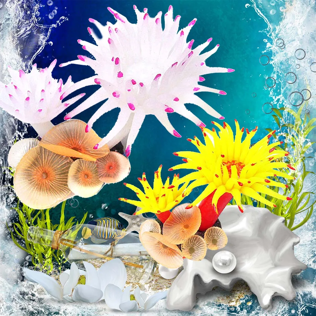 Микро подводная лодка пейзаж моделирование Коралловое море дерево аквариум с