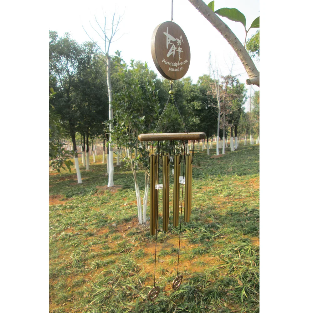 

1PCS Antique Bronze 8 Tubes Wood Wind Chimes Chapel Church Bells Windbell 23''