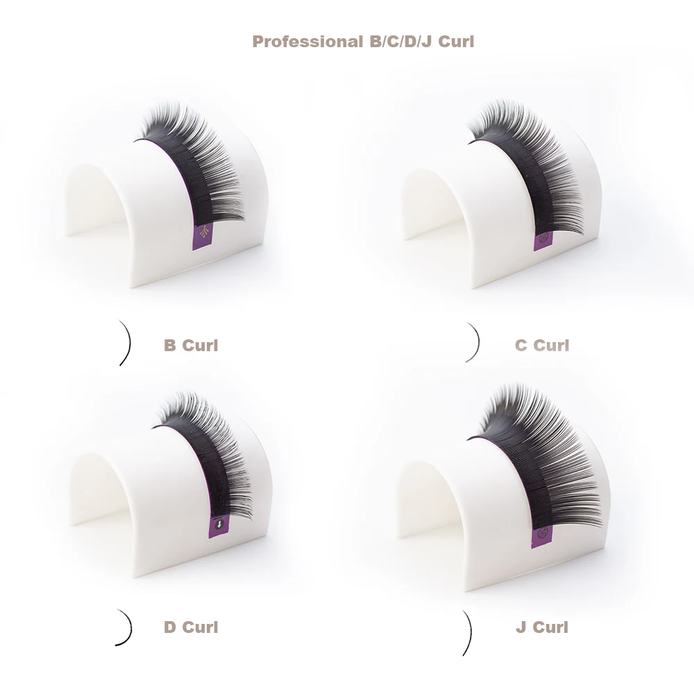 30 чехлов/партия наращивание ресниц J/B/C/D Curl индивидуальная синтетическая норка